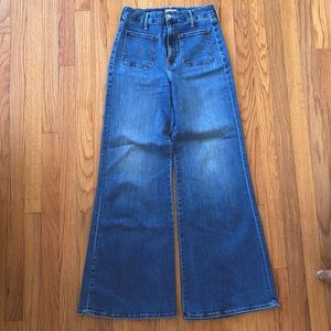 MOTHER wide leg flare, the roller